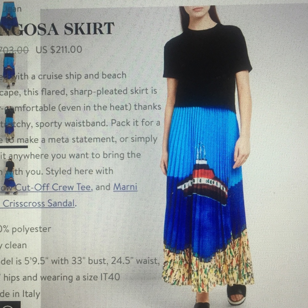 Stella Jean pleated beautiful skirt